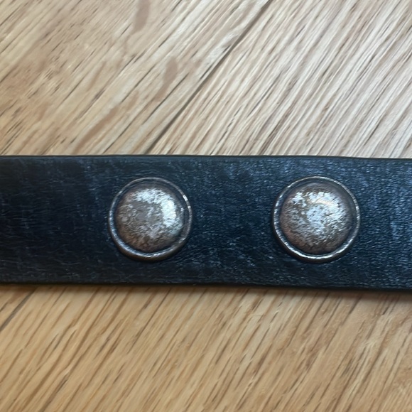 Brave Black Leather Belt with Silver Studs - Picture 3 of 8